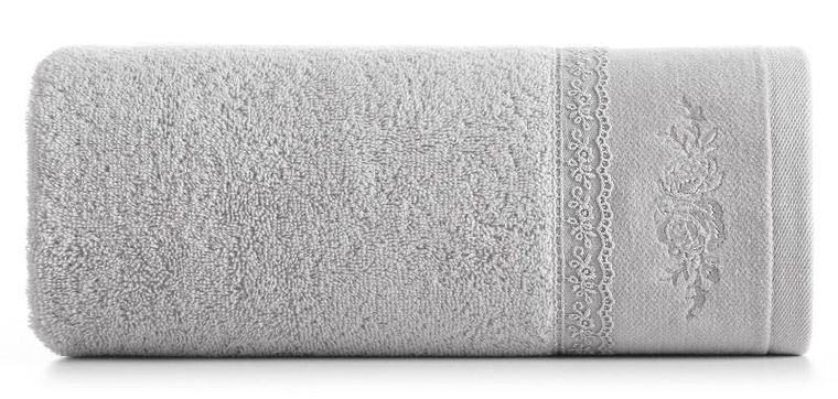 Eurofirany, ręcznik Sisi, 50-90 cm, srebrny