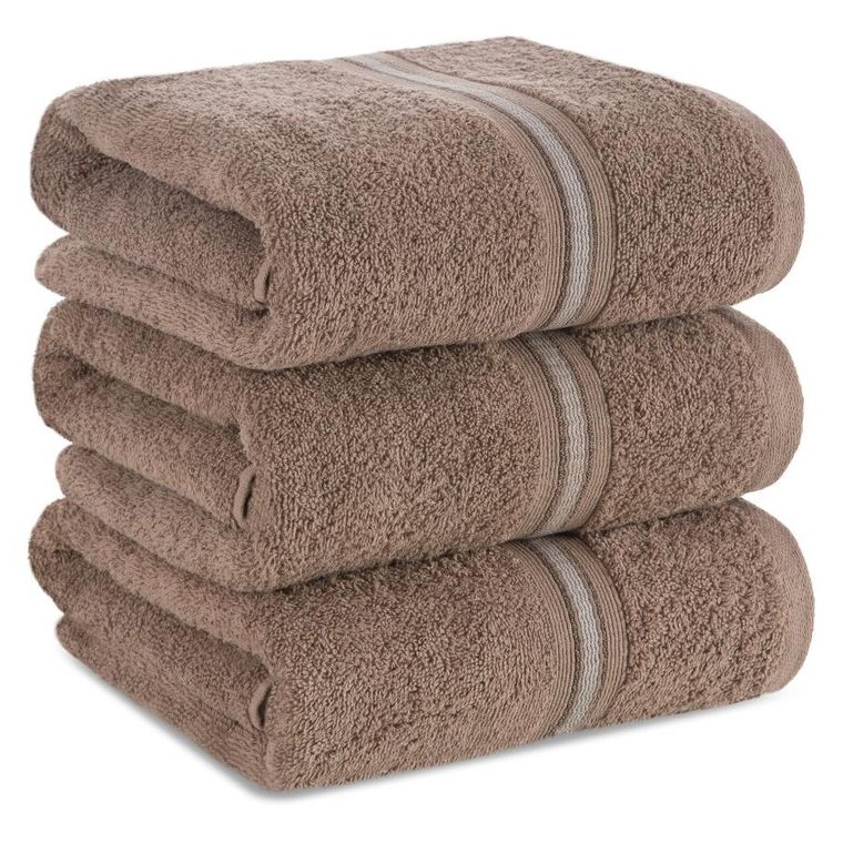 Eurofirany, ręcznik Tris, 70-140 cm, ciemnobeżowy