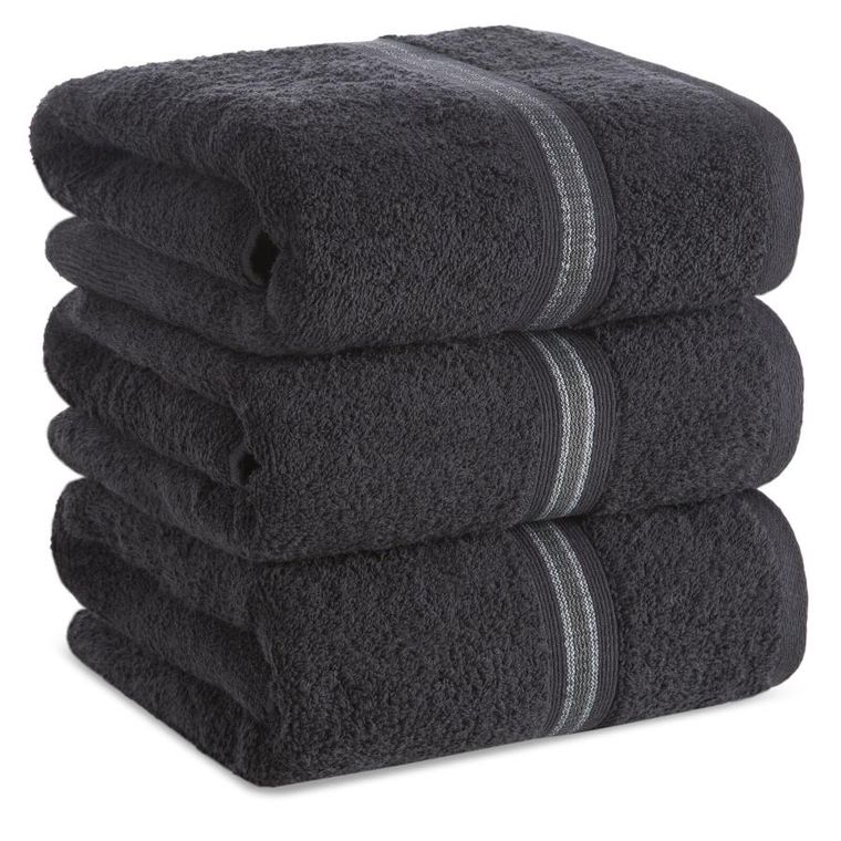 Eurofirany, ręcznik Tris, 70-140 cm, czarny