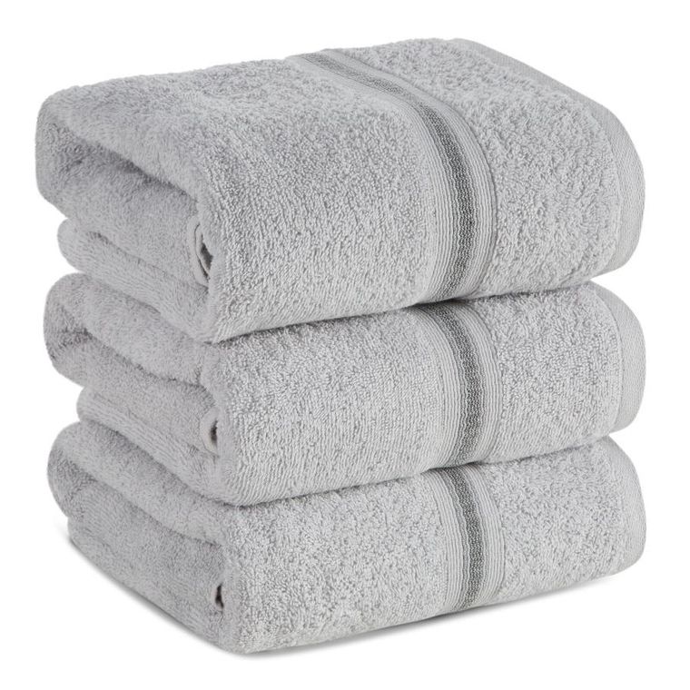 Eurofirany, ręcznik Tris, 70-140 cm, srebrny