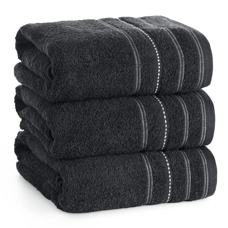 Eurofirany, ręcznik Vento, 70-140 cm, czarny