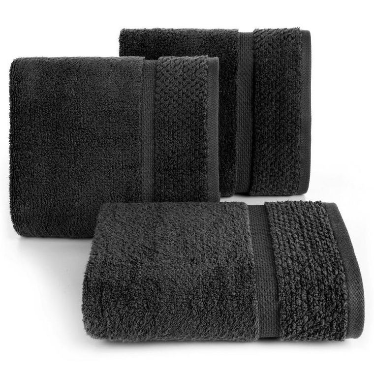 Eurofirany, ręcznik Vilia, 50-90 cm, ciemnografitowy