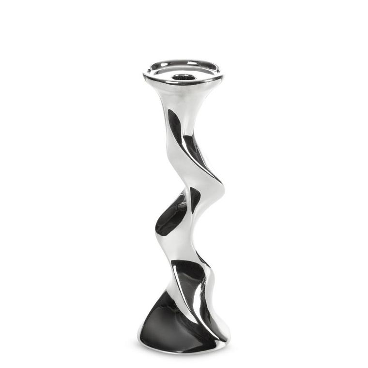 Eurofirany, świąteczna ceramika, 11-11-32 cm, srebrny