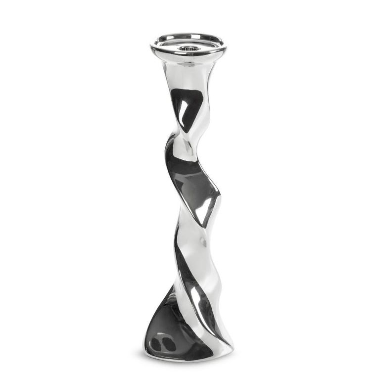 Eurofirany, świąteczna ceramika, 12-12-39 cm, srebrny