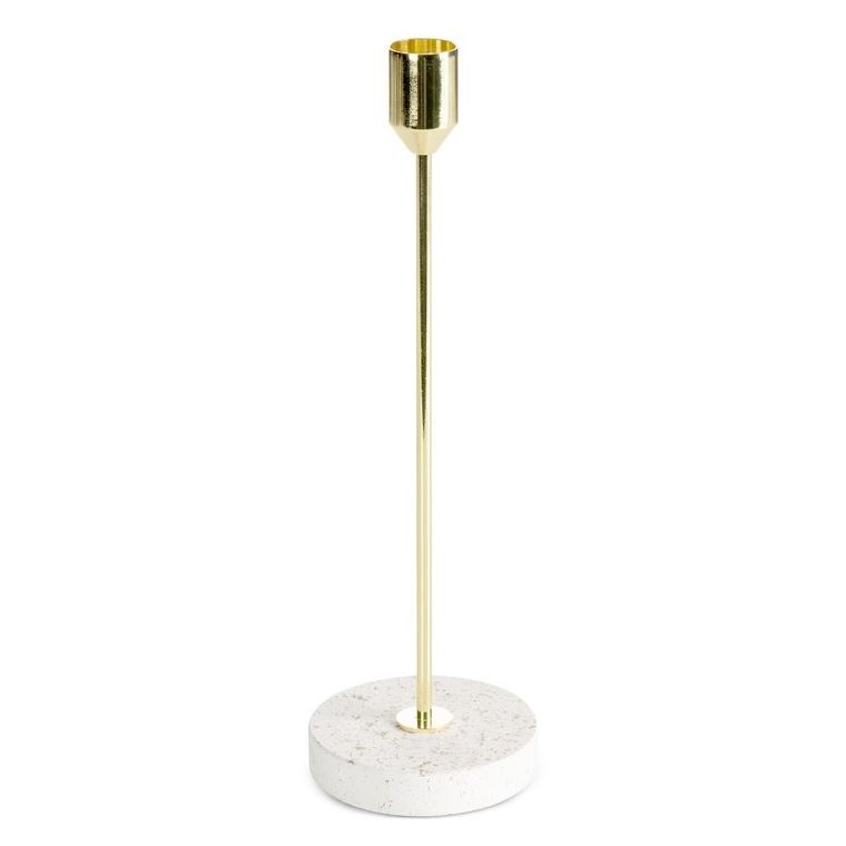 Eurofirany, świecznik dekoracyjny, Kori, o 8-26 cm, kremowy