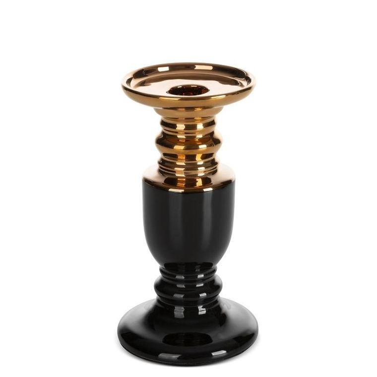 Eurofirany, świecznik dekoracyjny, Lari, 9-9-17 cm, czarny