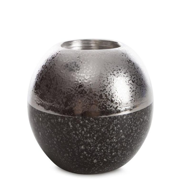 Eurofirany, świecznik dekoracyjny, Leo, 11-11-10 cm, srebrny