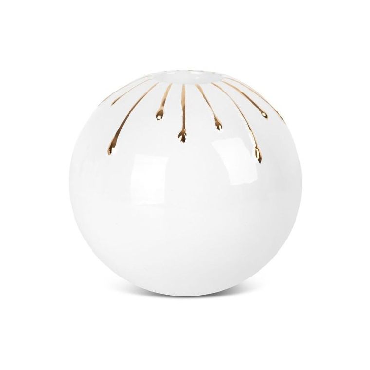 Eurofirany, świecznik dekoracyjny, Luis, 15-13 cm, biały