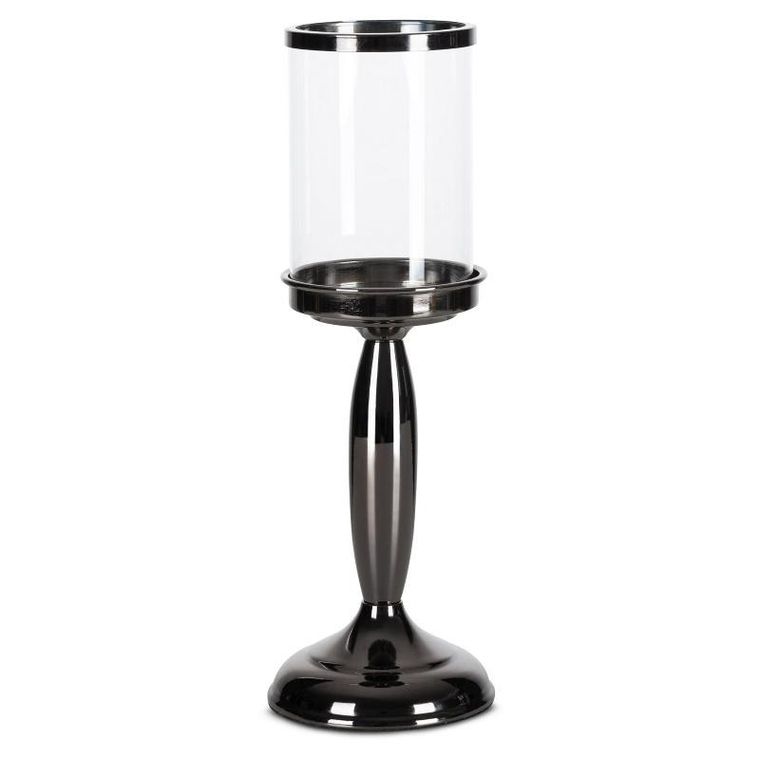 Eurofirany, świecznik dekoracyjny, Noe, 13-13-24 cm, czarny