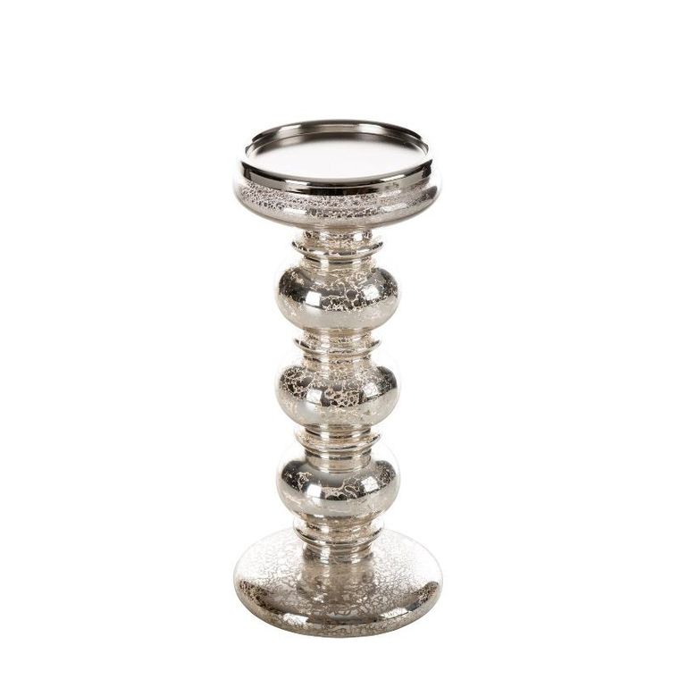 Eurofirany, świecznik świąteczny, 11-25 cm, szampański