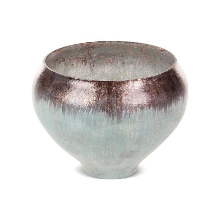 Eurofirany, szklana misa dekoracyjna, Abril, 23-18 cm, turkusowy