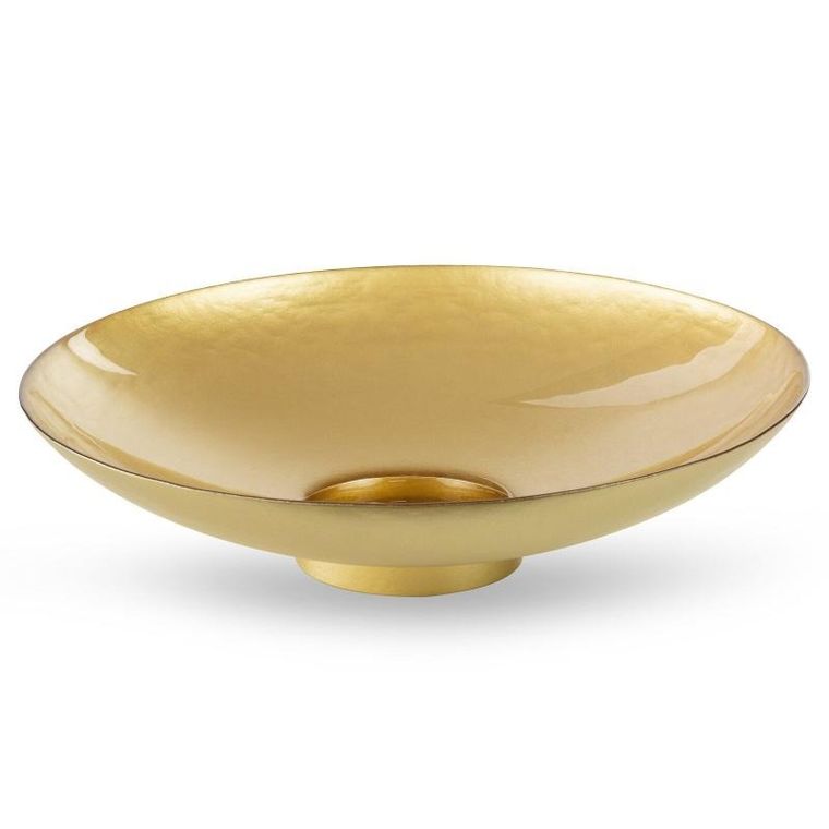 Eurofirany, szklana misa dekoracyjna, Kala, 35-9 cm, złoty