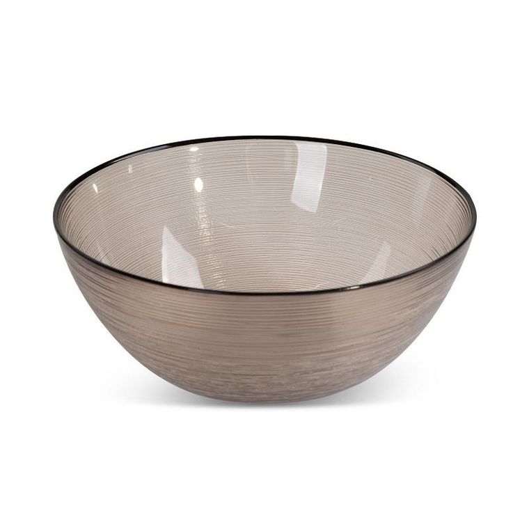 Eurofirany, szklana misa dekoracyjna, Lea, 21-10 cm, czarny