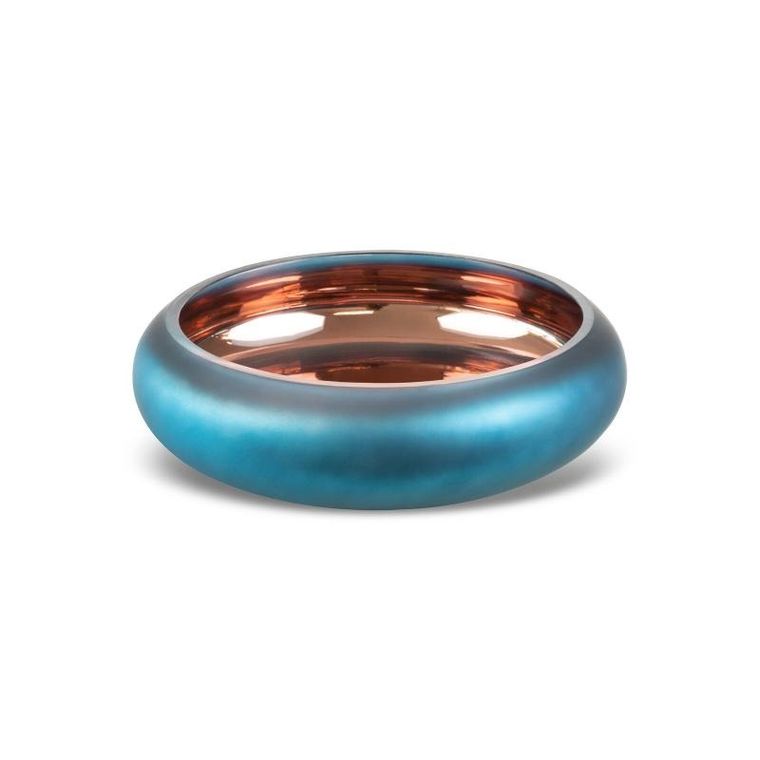 Eurofirany, szklana misa dekoracyjna, Nadia2, 22-8 cm, granatowy