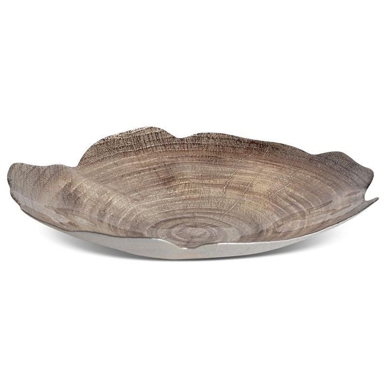 Eurofirany, szklana misa dekoracyjna, Pari, 43-41-8 cm, brązowy