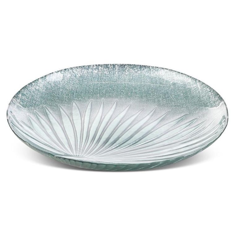 Eurofirany, szklana patera dekoracyjna, Bena, 33-4 cm, miętowy