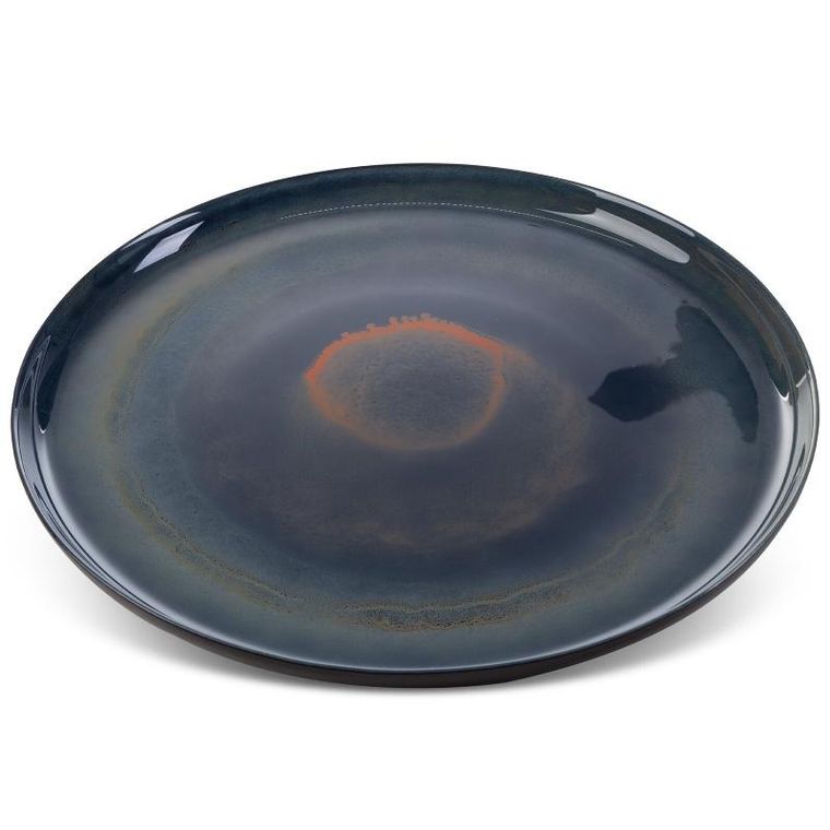 Eurofirany, szklana patera dekoracyjna, Eva, 33-2 cm, zielony