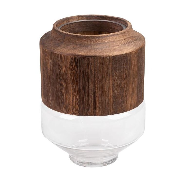 Eurofirany, szklany wazon dekoracyjny, Grace, 18-26 cm, biały