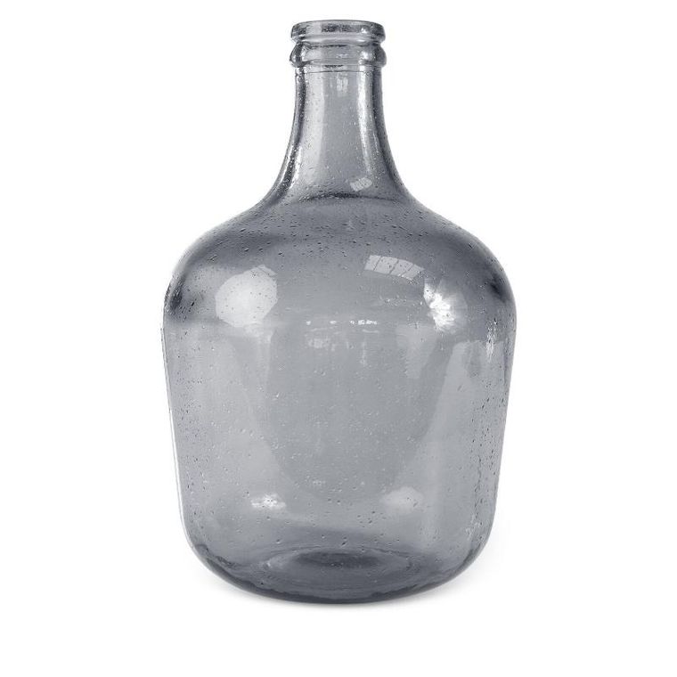 Eurofirany, szklany wazon dekoracyjny, Lily, 27-42 cm, popielaty