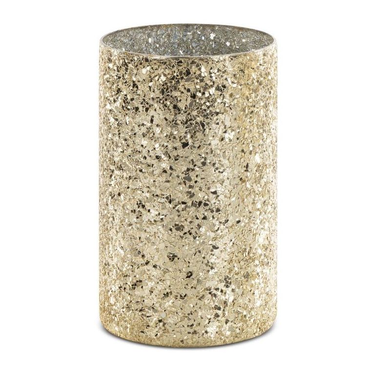 Eurofirany, szklany wazon dekoracyjny melia złoty