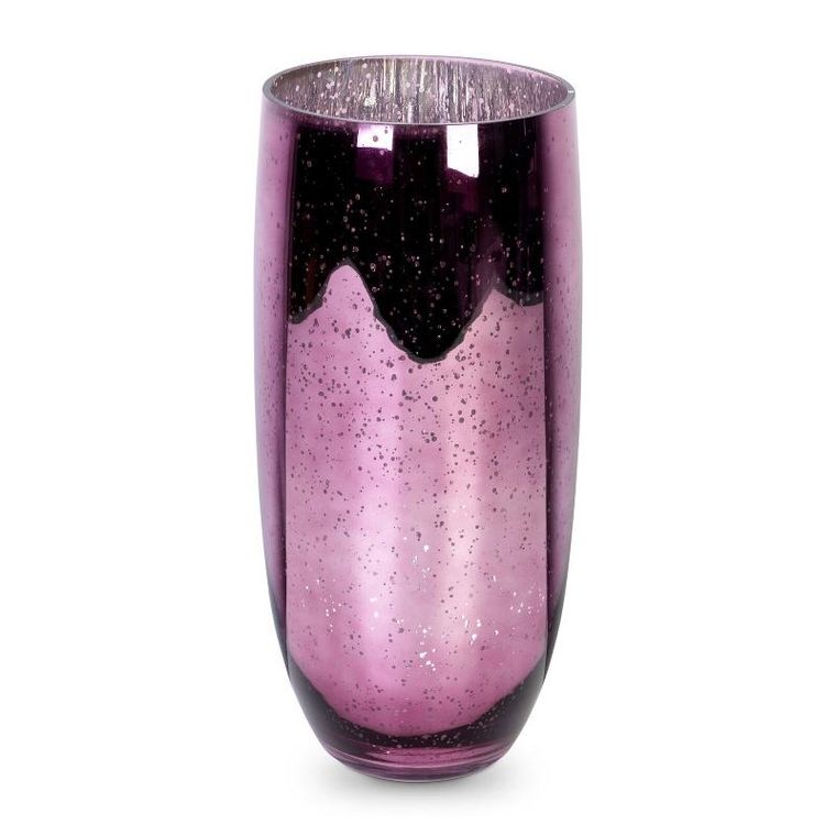 Eurofirany, szklany wazon dekoracyjny, Molly, 16-38 cm, różowy
