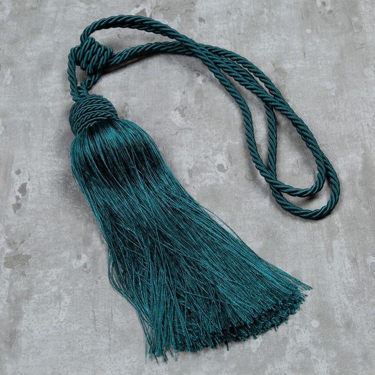 Eurofirany, sznur dekoracyjny, Adina, długość 64 cm, ciemnoturkusowy