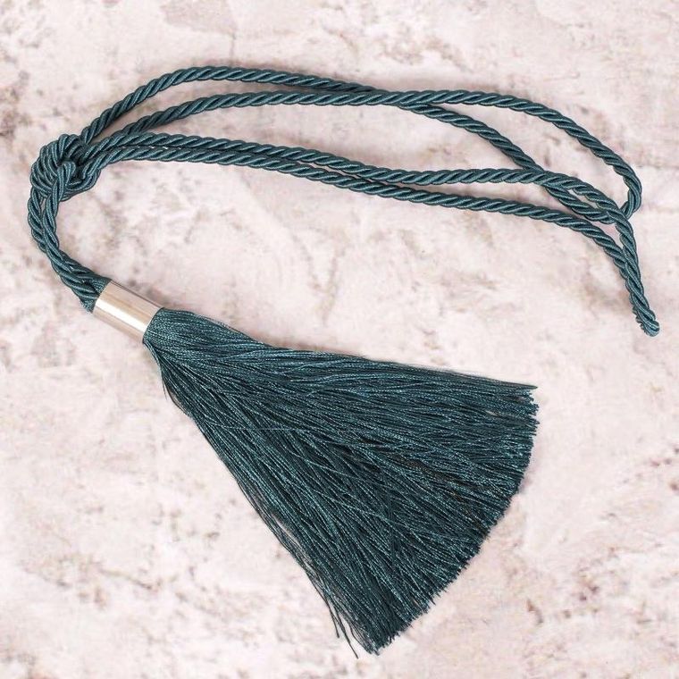 Eurofirany, sznur dekoracyjny, Alena, długość 58 cm, ciemnoturkusowy