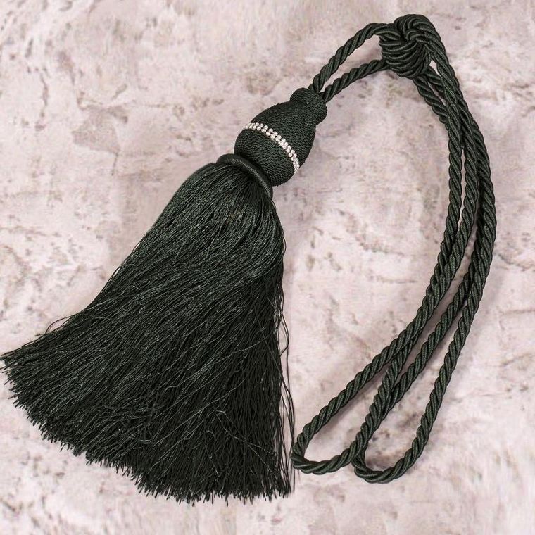 Eurofirany, sznur dekoracyjny, Anita, długość 75 cm, butelkowy zielony