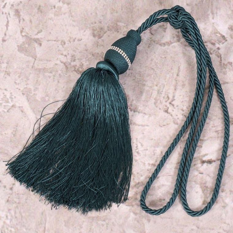 Eurofirany, sznur dekoracyjny, Anita, długość 75 cm, ciemnoturkusowy