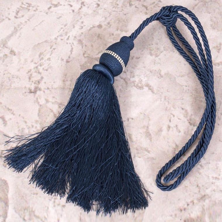 Eurofirany, sznur dekoracyjny, Anita, długość 75 cm, granatowy