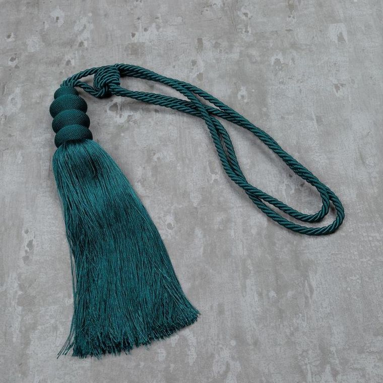 Eurofirany, sznur dekoracyjny, Daga, długość 81 cm, ciemnoturkusowy