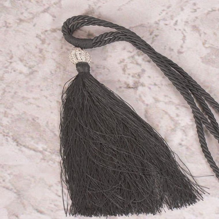 Eurofirany, sznur dekoracyjny, Moly, długość 61 cm, stalowy