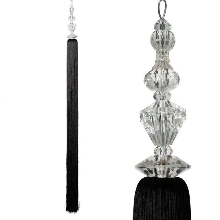 Eurofirany, sznur dekoracyjny, Pola, 100-8 cm, czarny