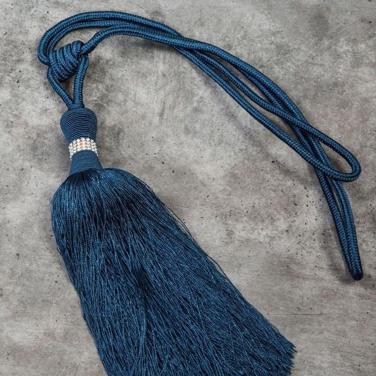 Eurofirany, sznur dekoracyjny, Susane, długość 74 cm, granatowy