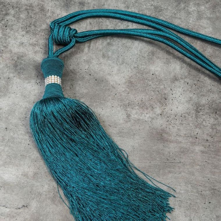 Eurofirany, sznur dekoracyjny, Susane, długość 74 cm, turkusowy