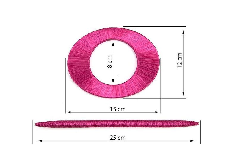 Eurofirany, upinacz dekoracyjny, amarantowy