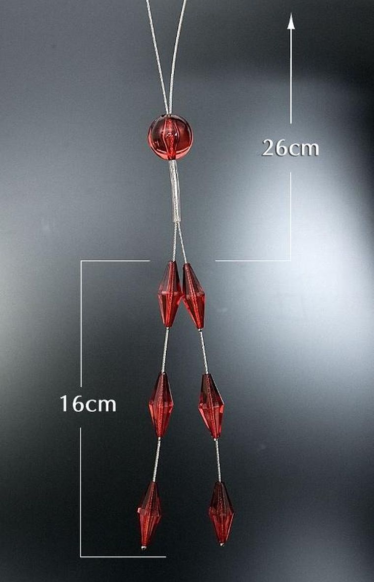 Eurofirany, upinacz dekoracyjny, czerwony