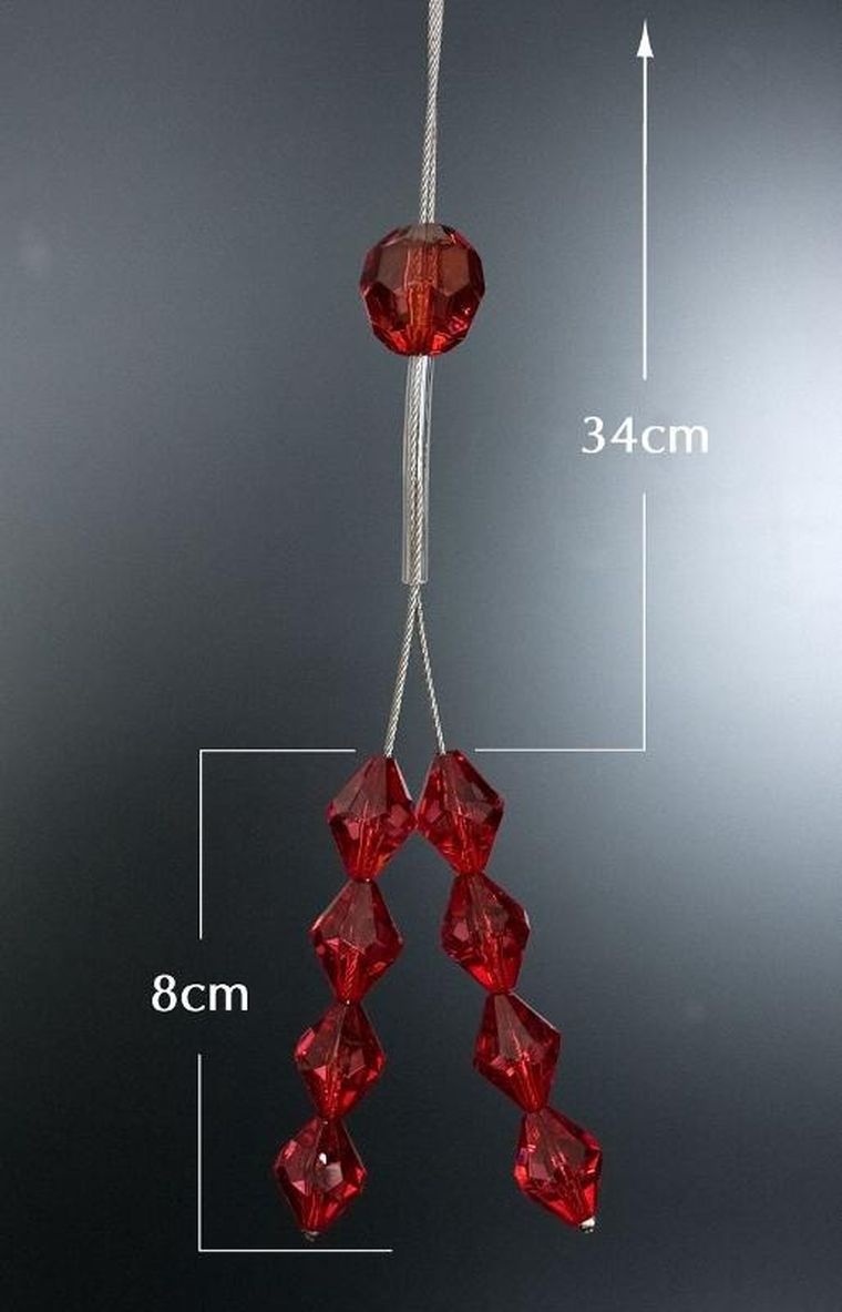 Eurofirany, upinacz dekoracyjny, czerwony