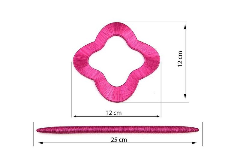 Eurofirany, upinacz dekoracyjny, długość 15 cm, amarantowy