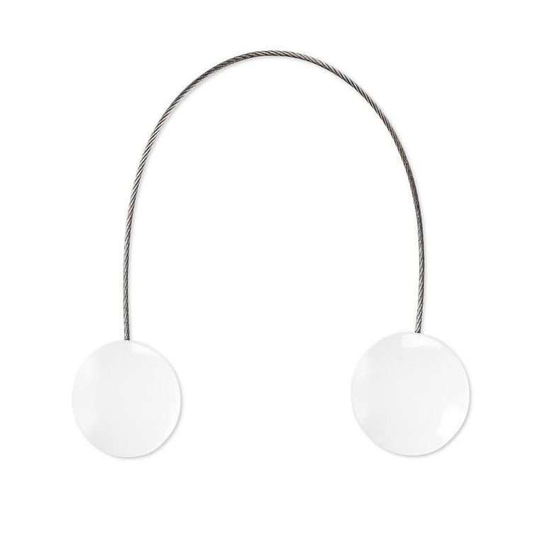 Eurofirany, upinacz dekoracyjny z magnesem, 4-13 cm, biały