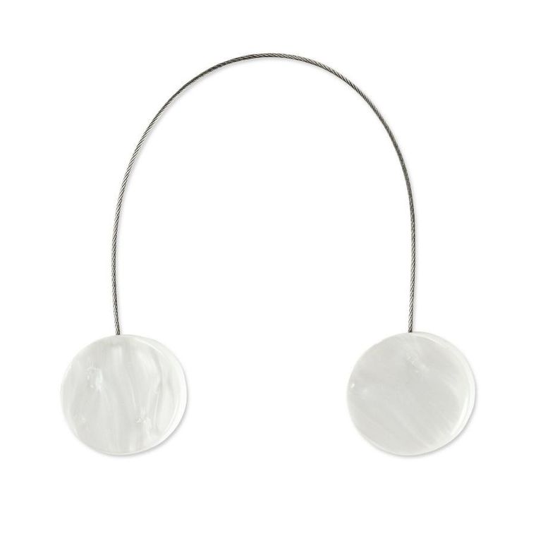 Eurofirany, upinacz dekoracyjny z magnesem, 4-13 cm, biały