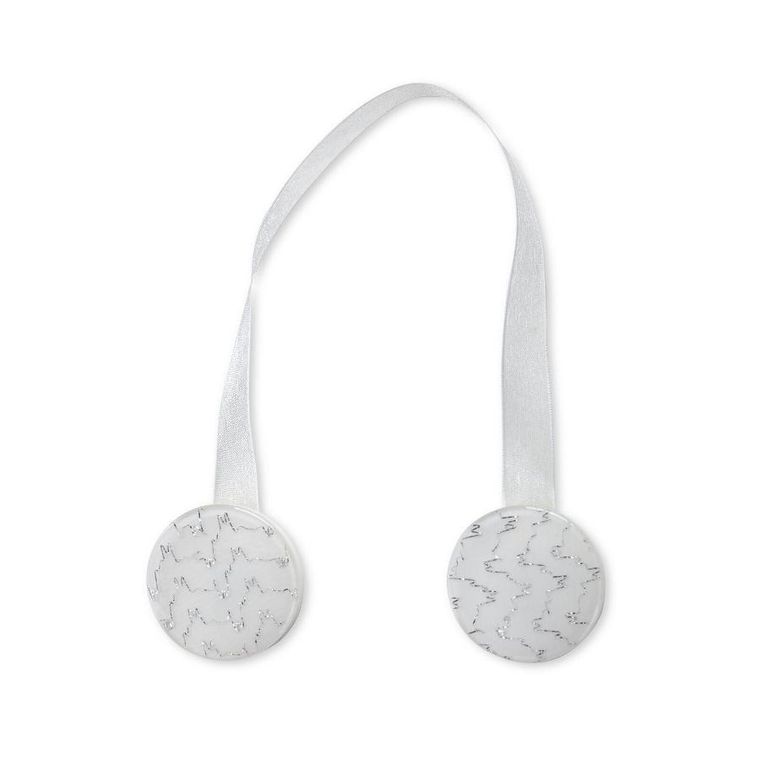Eurofirany, upinacz dekoracyjny z magnesem, 4-16 cm, biały