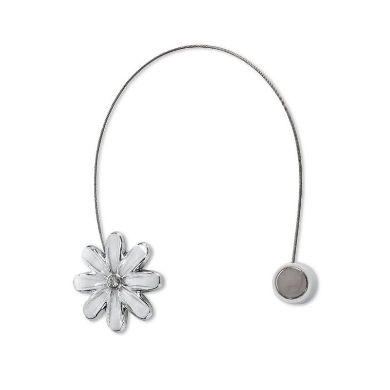 Eurofirany, upinacz dekoracyjny z magnesem, 5-14 cm, biały