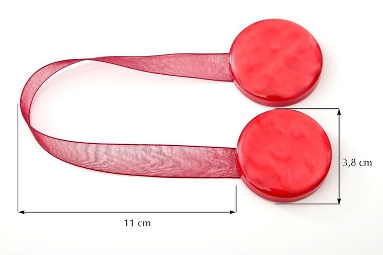 Eurofirany, upinacz dekoracyjny z magnesem, bordowy