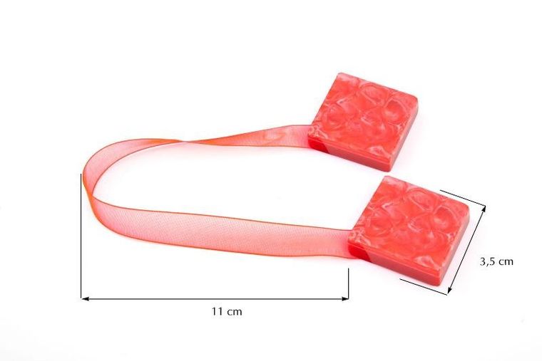 Eurofirany, upinacz dekoracyjny z magnesem, czerwony