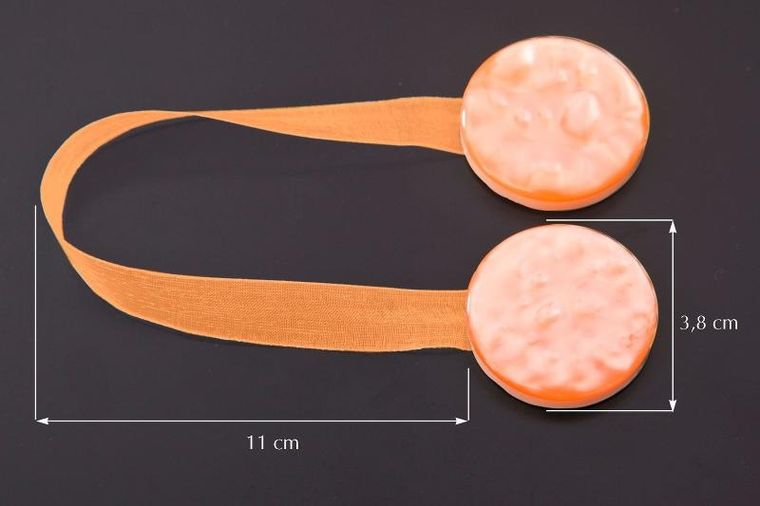 Eurofirany, upinacz dekoracyjny z magnesem, pomarańczowy