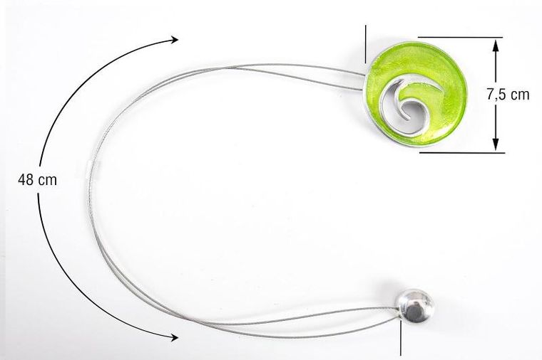 Eurofirany, upinacz dekoracyjny z magnesem, zielony