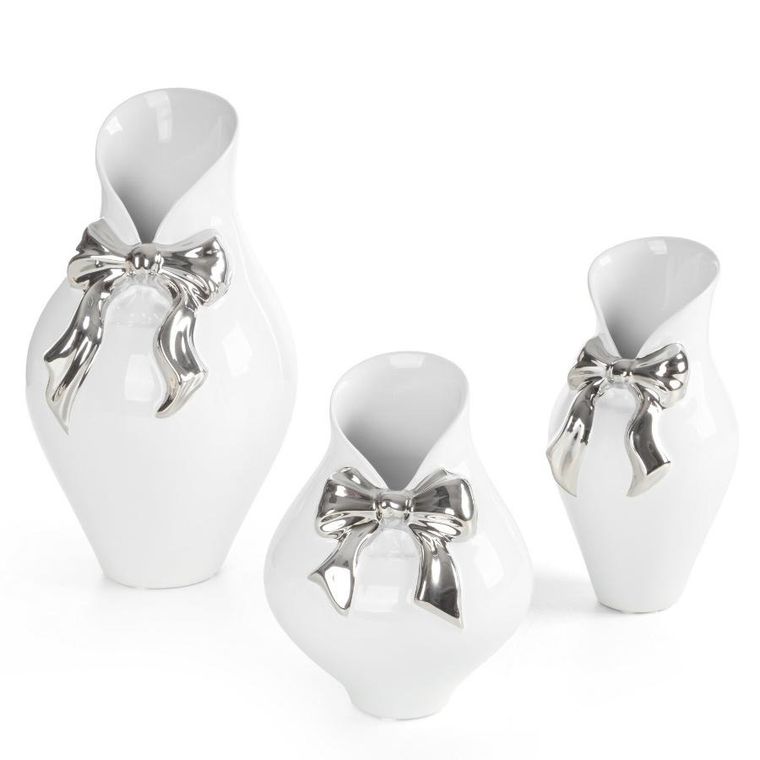 Eurofirany, wazon dekoracyjny, Akira, 16-29 cm, biały