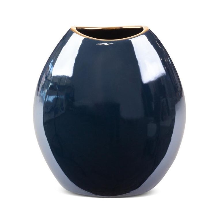 Eurofirany, wazon dekoracyjny, Amora, 22-12-25 cm, granatowy