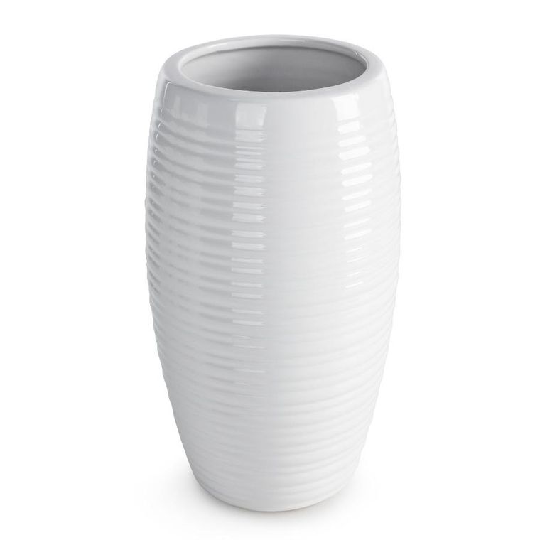 Eurofirany, wazon dekoracyjny, Aria, 15-15-26 cm, biały